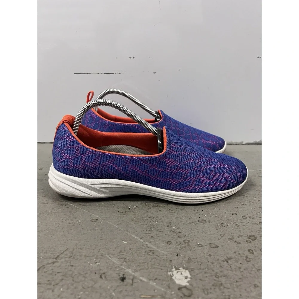 Vionic Agile Hydra Active‎ Slip On Sneakers Womens 9 Purple Orange Animal Print